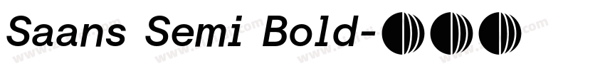 Saans Semi Bold字体转换